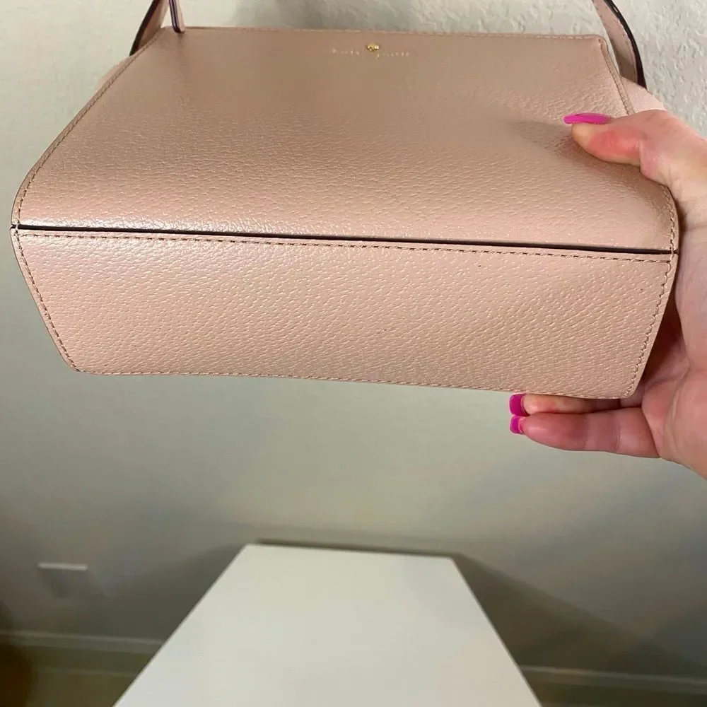 Kate Spade NWOT Grand Street Hayden Dusty Pink Peony Leather Crossbody
